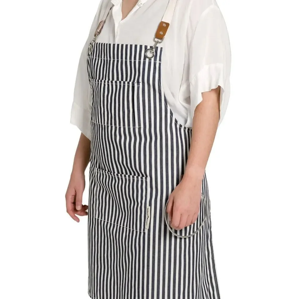NWT Business & Pleasure The Apron in Lauren's Navy Stripe - One Size